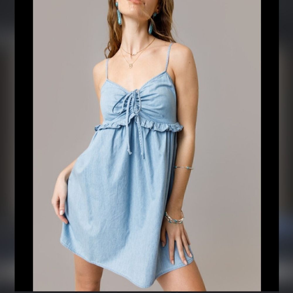 Jamie ruffle trim dress